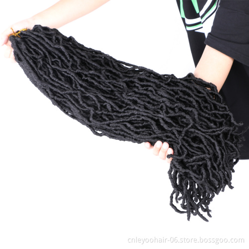 24 Inch New Goddess Faux Locs 21 Roots Nu Lock Synthetic Braiding Hair Extensions Crochet Braids